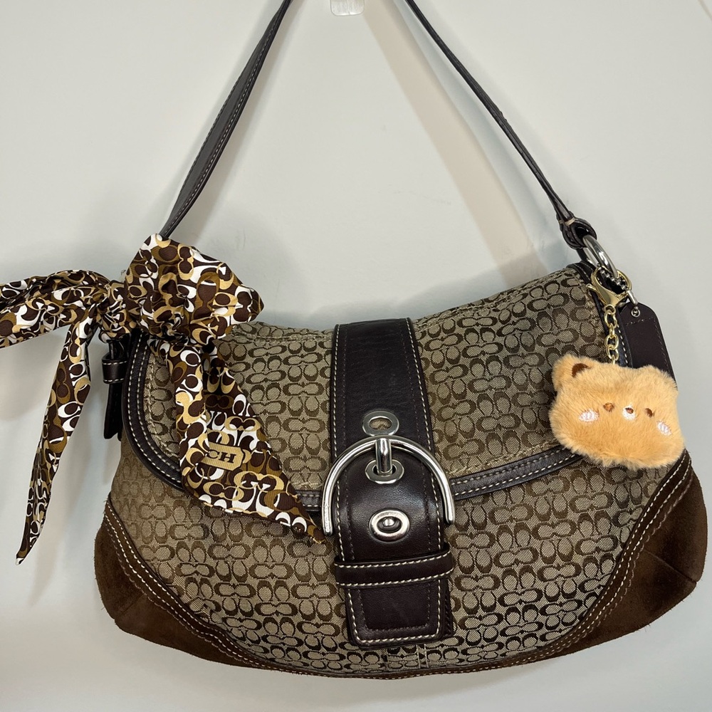 Coach Brown Large Suede Soho Shoulderbag